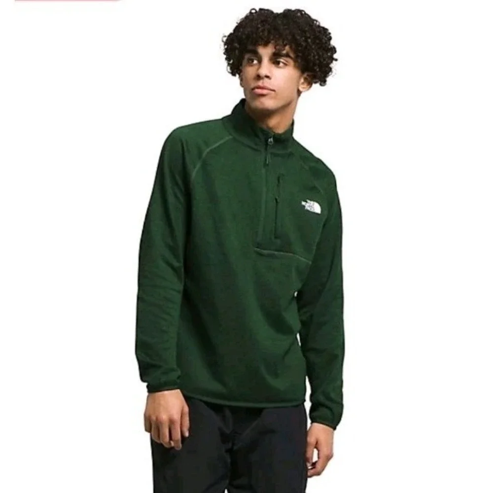 The North Face Canyonlands 1/2 Zip Fleece Pullover Men's L L Forest Green Jacket